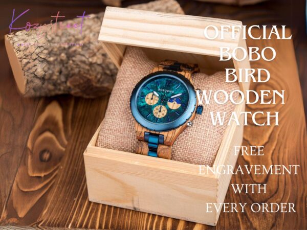 Latest Premium Wooden Watch – New Arrival | Personalized & Engraved Anniversary Gift for Him, Perfect Gift for Dad