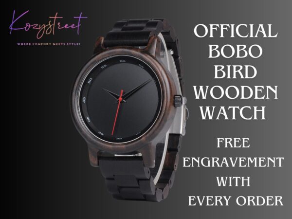 Personalized Wood Watch – Anniversary Gift for Him | Groomsmen, Boyfriend, Dad Gifts, Handcrafted Wooden Watch