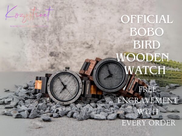 Premium Luxury Wooden Quartz Wristwatch – Sustainable & Stylish, Personalized Engraved Watch