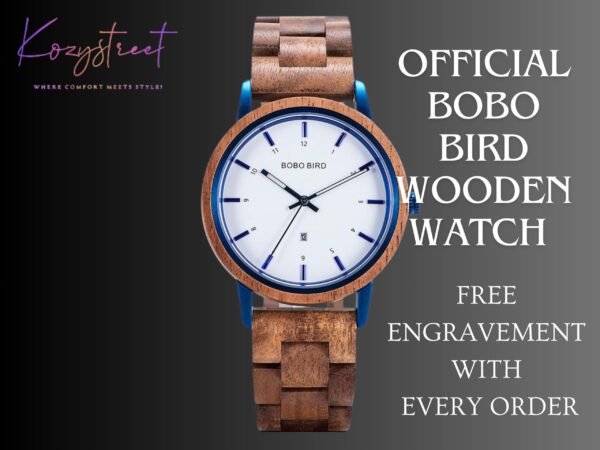 Personalized Wooden Watch — Anniversary Gift for Him | Engraved Wood Watch for Son, Boyfriend & Gift for Dad