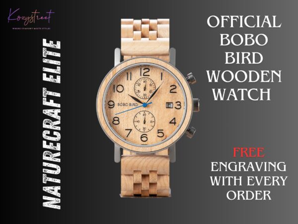 Personalized Engraved Wooden Watch – Latest Mens Groomsmen, Anniversary & Boyfriend Gift, Custom Wood Watch for Him
