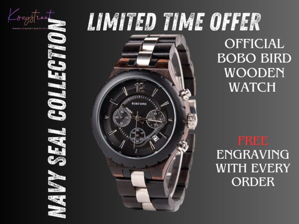 Latest Wooden Watch – New Arrival | Personalized & Engraved Anniversary Gift for Him, Gift for Dad