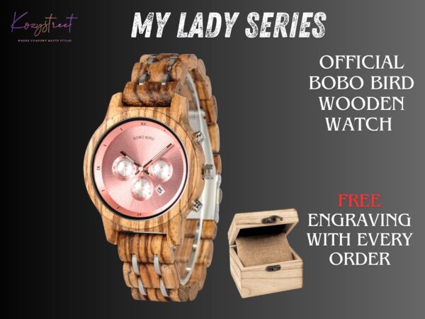 Latest Wooden Watch – New Arrival | Personalized & Engraved Anniversary Gift for Her, Gift for Women