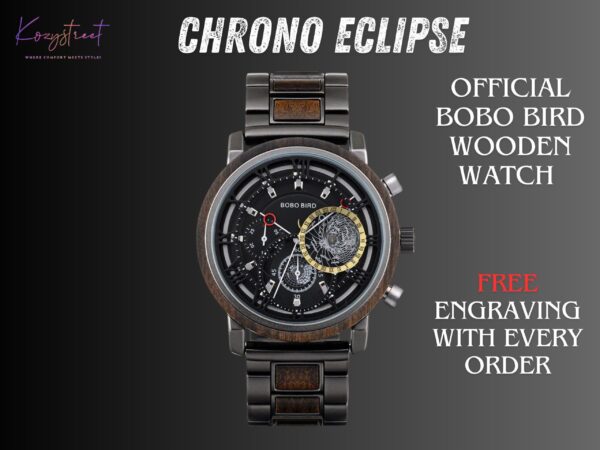 New Wooden Watch: Chrono Eclipse, Dual Stopwatch