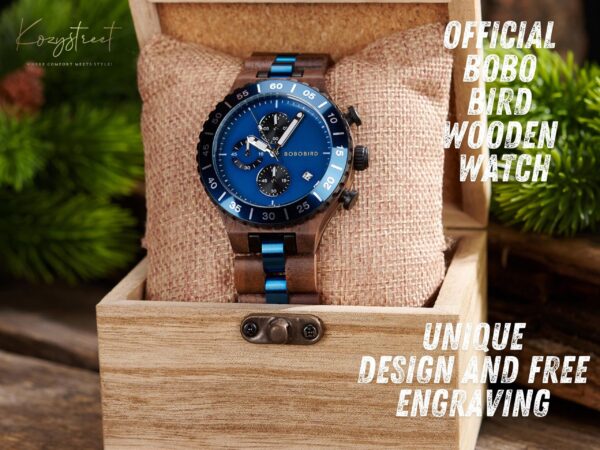 Latest Wooden Watch – New Arrival, Anniversary Gift for Him | Personalized, Engraved Mens Watch, Gift for Dad