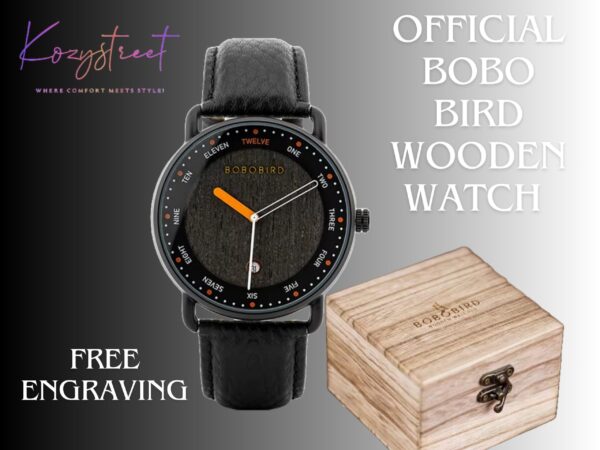 Personalized Engraved Wood Watch: Stainless Steel Groomsmen Gift
