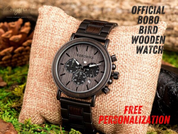 Personalized Wooden Watch for Groomsmen - Engraved Wedding Gift